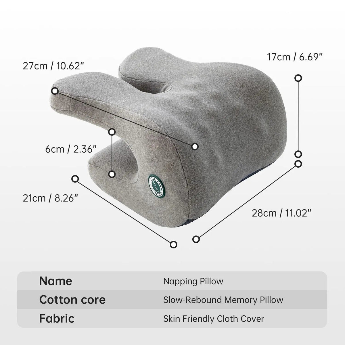 Aurora Ergonomic Memory Foam Headrest Pillow for Rest
