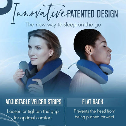 Solace Double-Support Travel Neck Pillow for Long Trips