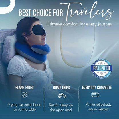 Solace Double-Support Travel Neck Pillow for Long Trips