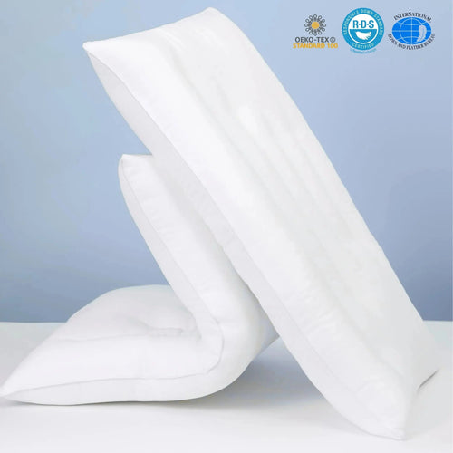 Linen Low Loft Pure Cotton Pillow for Flat Sleepers
