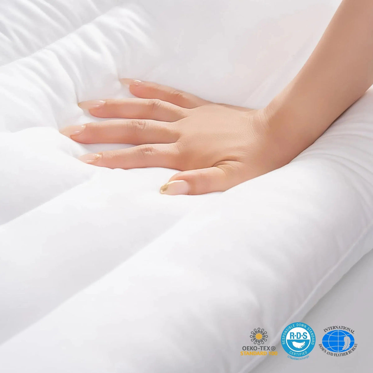 Linen Low Loft Pure Cotton Pillow for Flat Sleepers