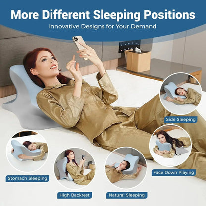 Meridian Adjustable Memory Foam Cervical Pillow for Sleep