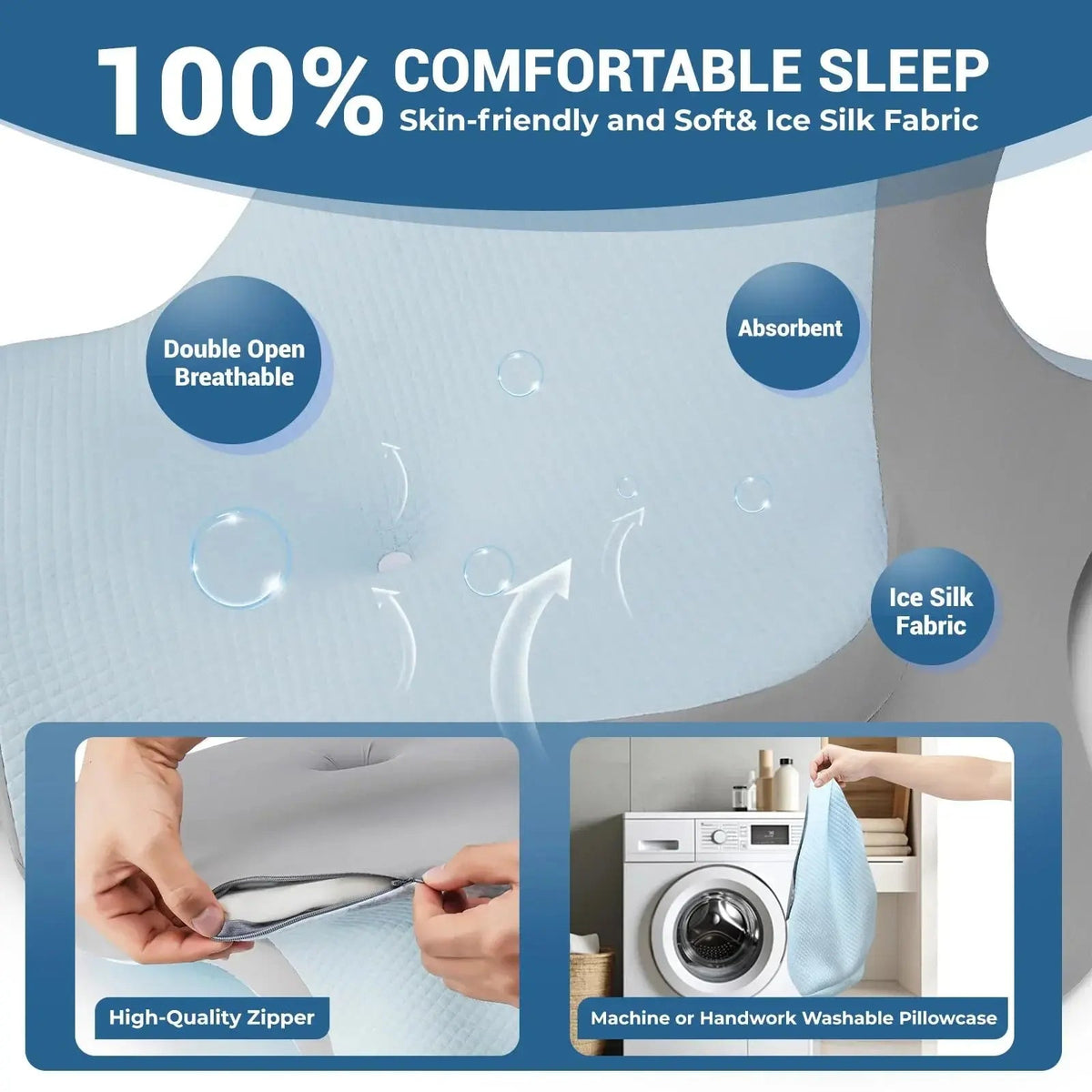 Meridian Adjustable Memory Foam Cervical Pillow for Sleep