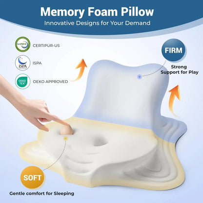Meridian Adjustable Memory Foam Cervical Pillow for Sleep