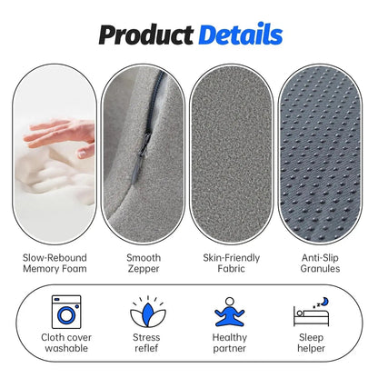 Aurora Ergonomic Memory Foam Headrest Pillow for Rest