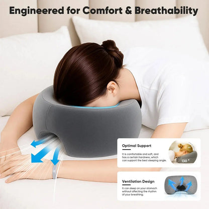 Prone Breathable Face Down Pillow for Lying Face First