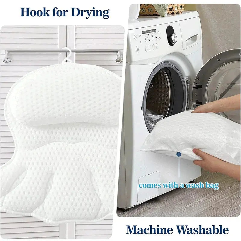 Lagoon Wave Pattern Bath Pillow for Soaking and Rest
