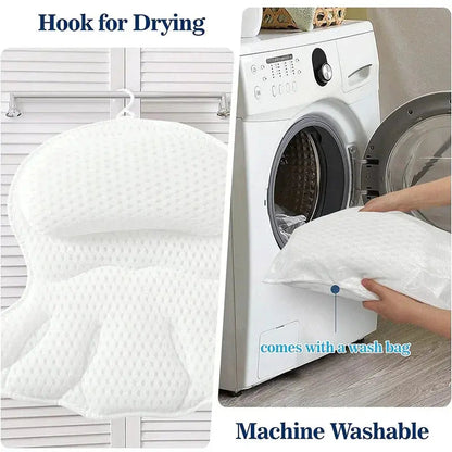 Lagoon Wave Pattern Bath Pillow for Soaking and Rest