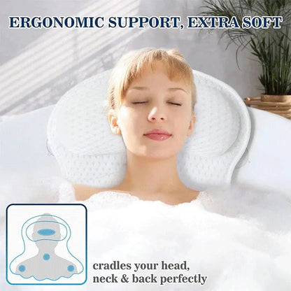 Lagoon Wave Pattern Bath Pillow for Soaking and Rest