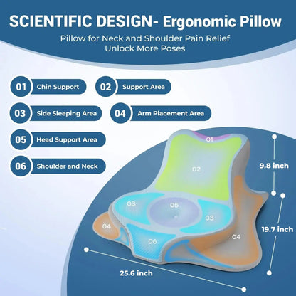 Meridian Adjustable Memory Foam Cervical Pillow for Sleep