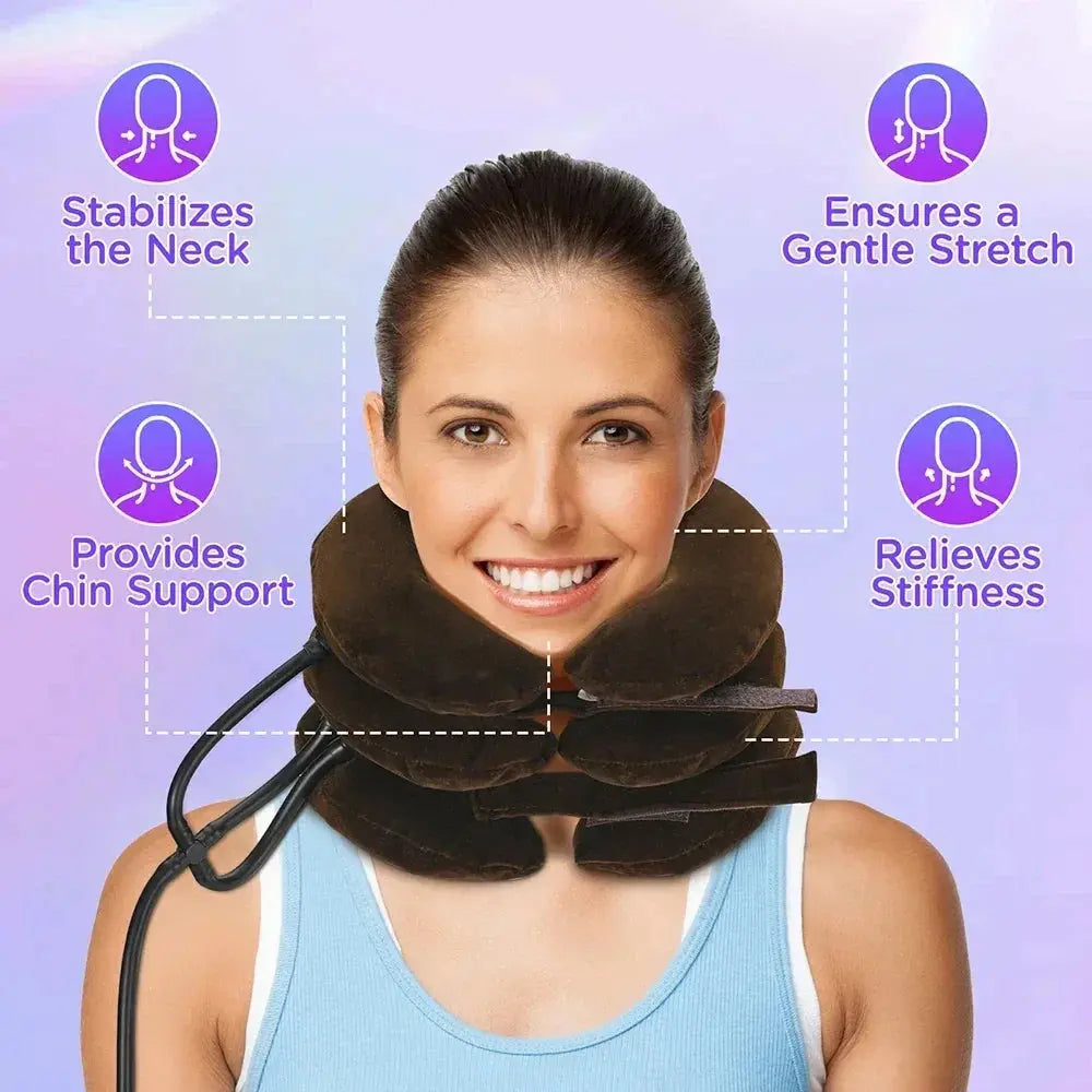 Zephyr Inflatable Neck Traction Device for Desk Relief