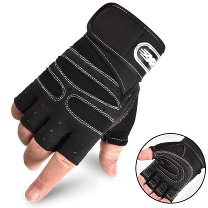 Gauntlet Padded Training Gloves for Lifting with Wrist Wrap