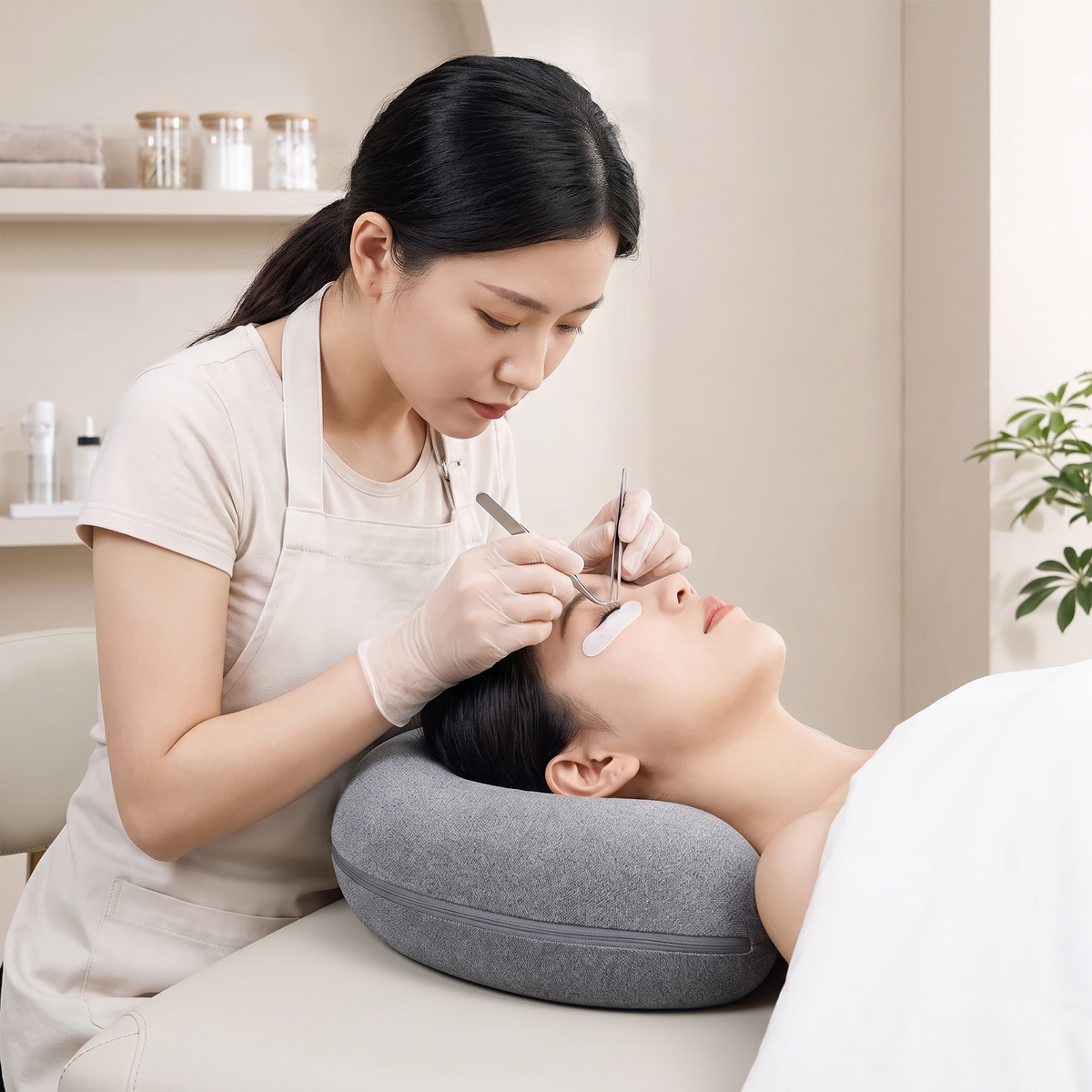 Reverie Cradle in salon lash treatment