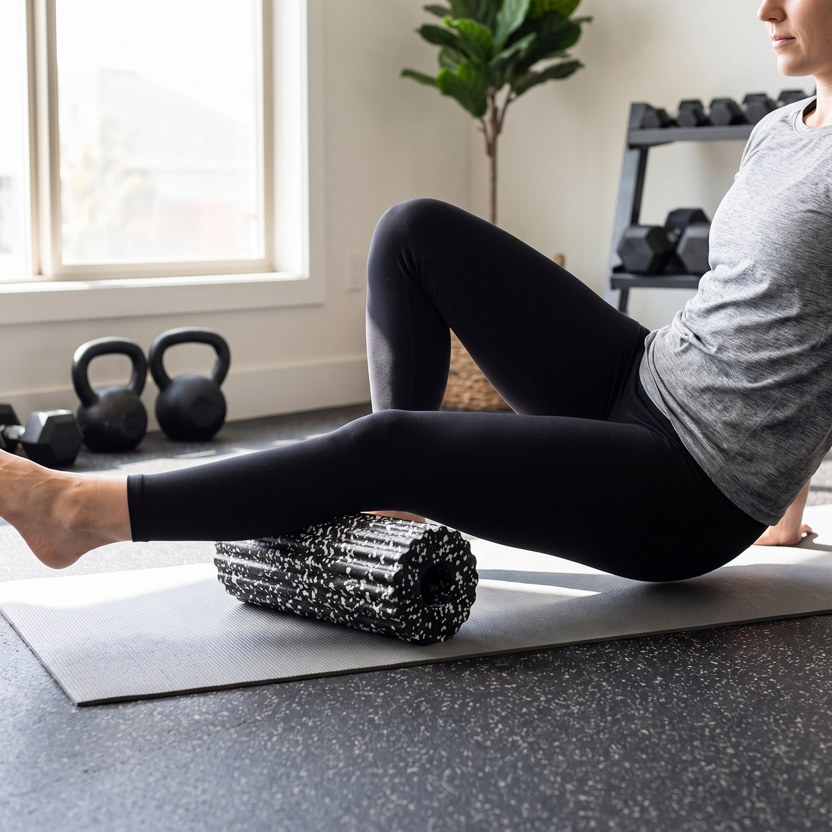 Helix foam roller hamstring roll
