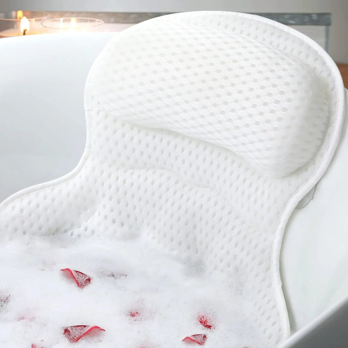 Lagoon Wave Pattern Bath Pillow for Soaking and Rest