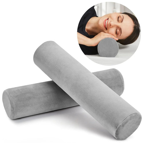 Cylindra Neck Roll Bolster Pillow Pair for Support