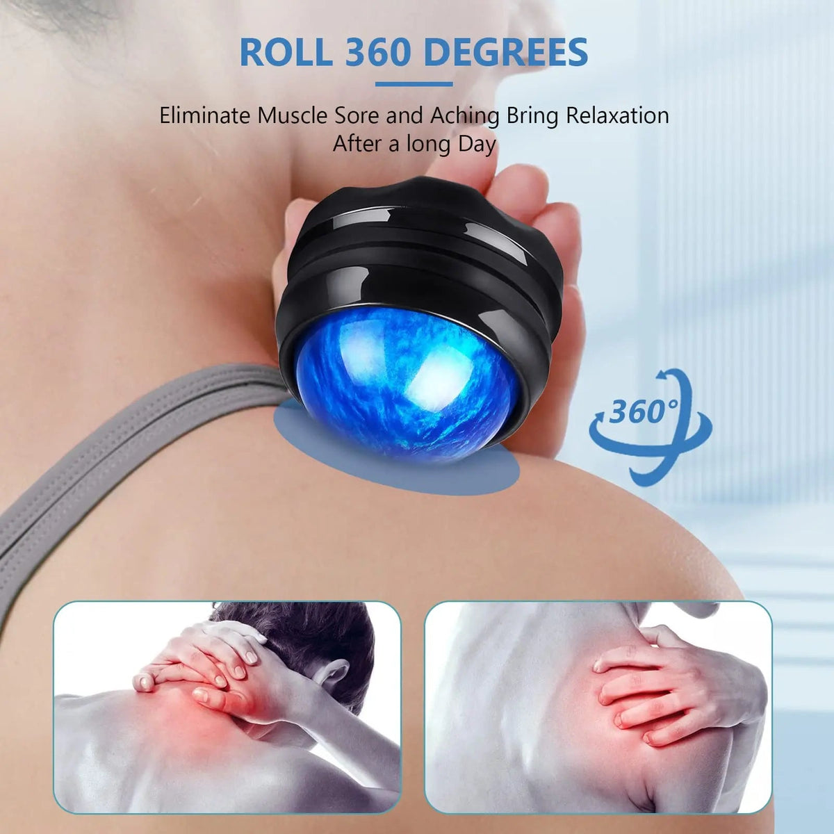 Pebble Compact Massage Roller Ball for Feet, Calves & Desk Relief